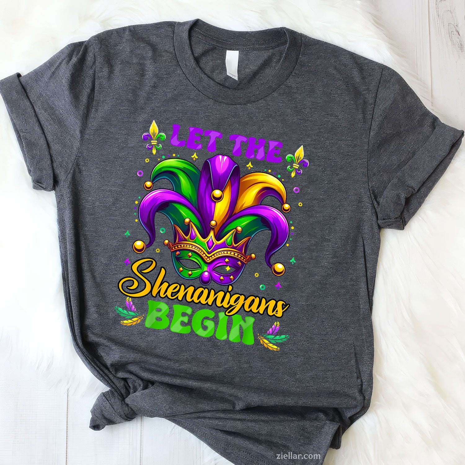 Let The Shenanigans Begin Tee and T-Shirt, Funny Mardi Gras T-Shirt Gift for Men and Women Adults