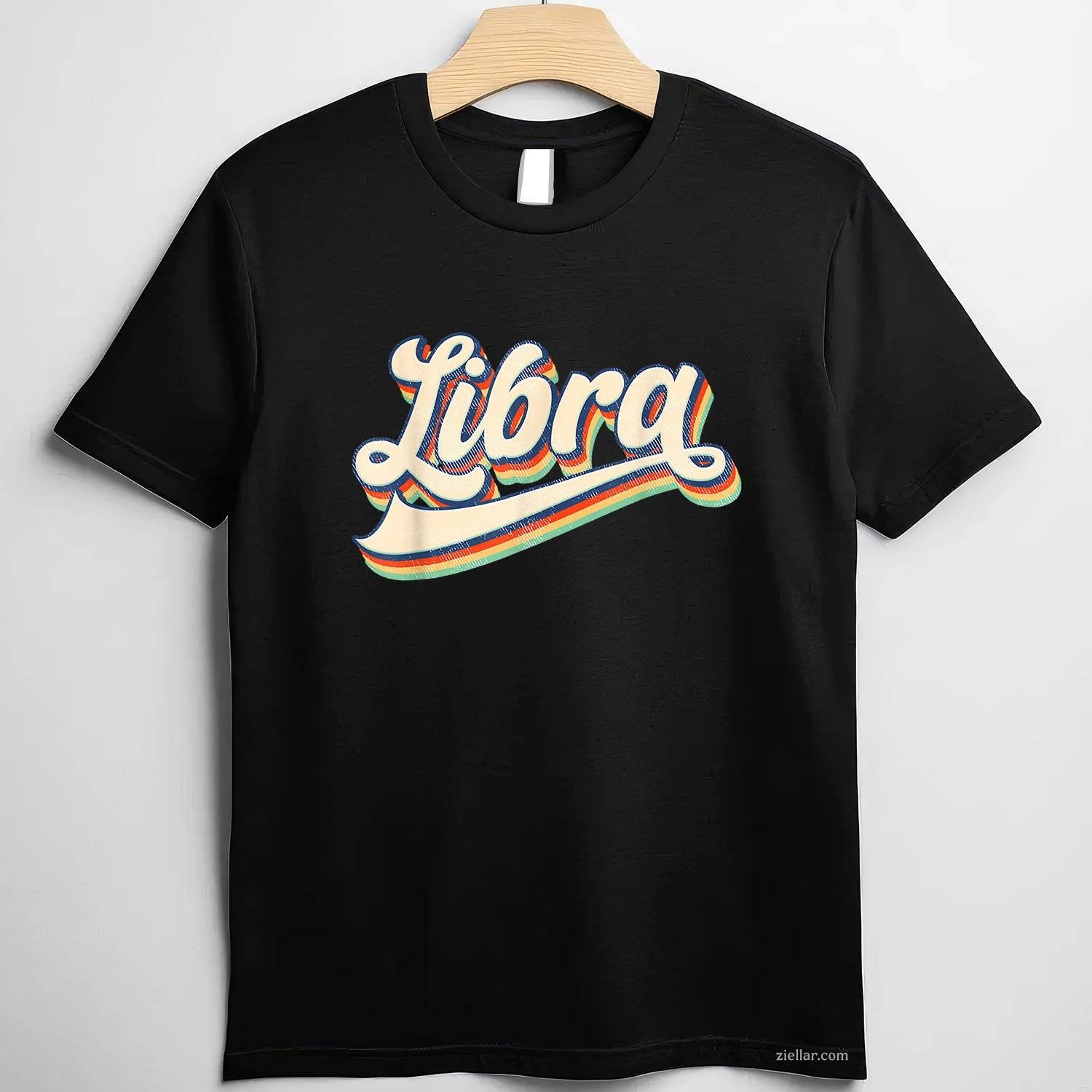 Libra Vintage Zodiac September October Birthday Astrology T-Shirt and Tee for Adults Men Women Unisex