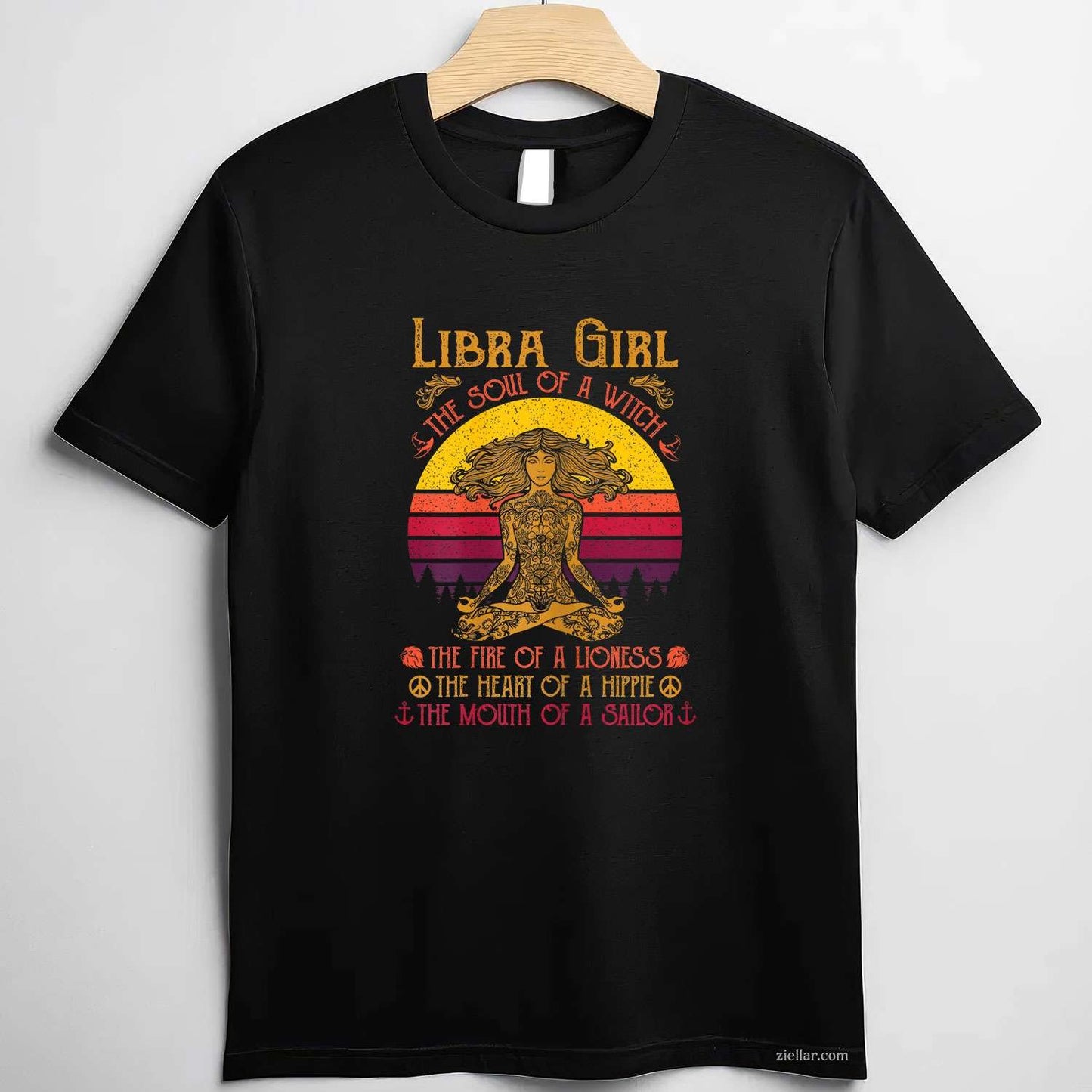 Libra Zodiac Design September & October Women Birthday T-Shirt and Tee for Adults Men Women Unisex