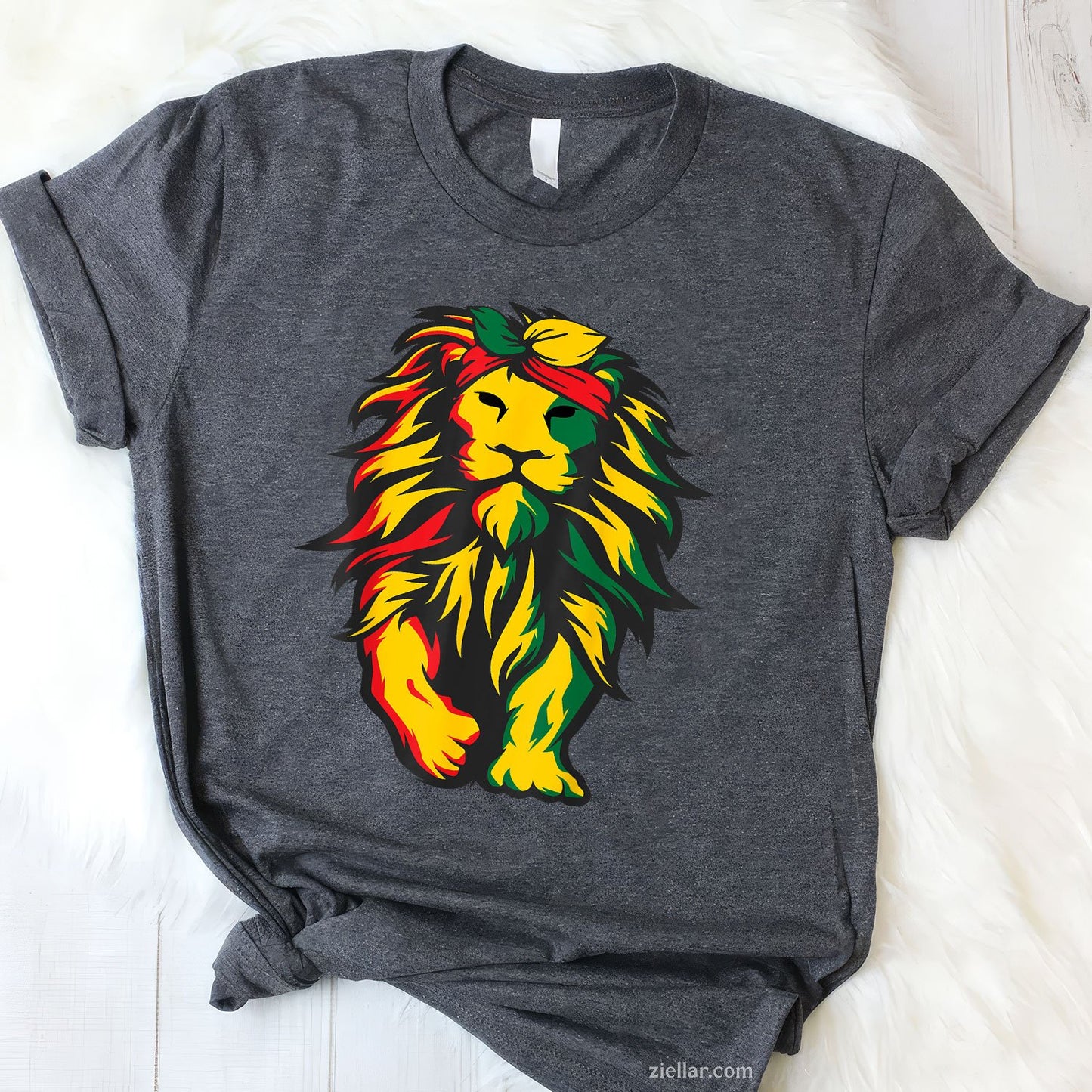 Lion Juneteenth Cool Black History African American Flag Tee TShirt