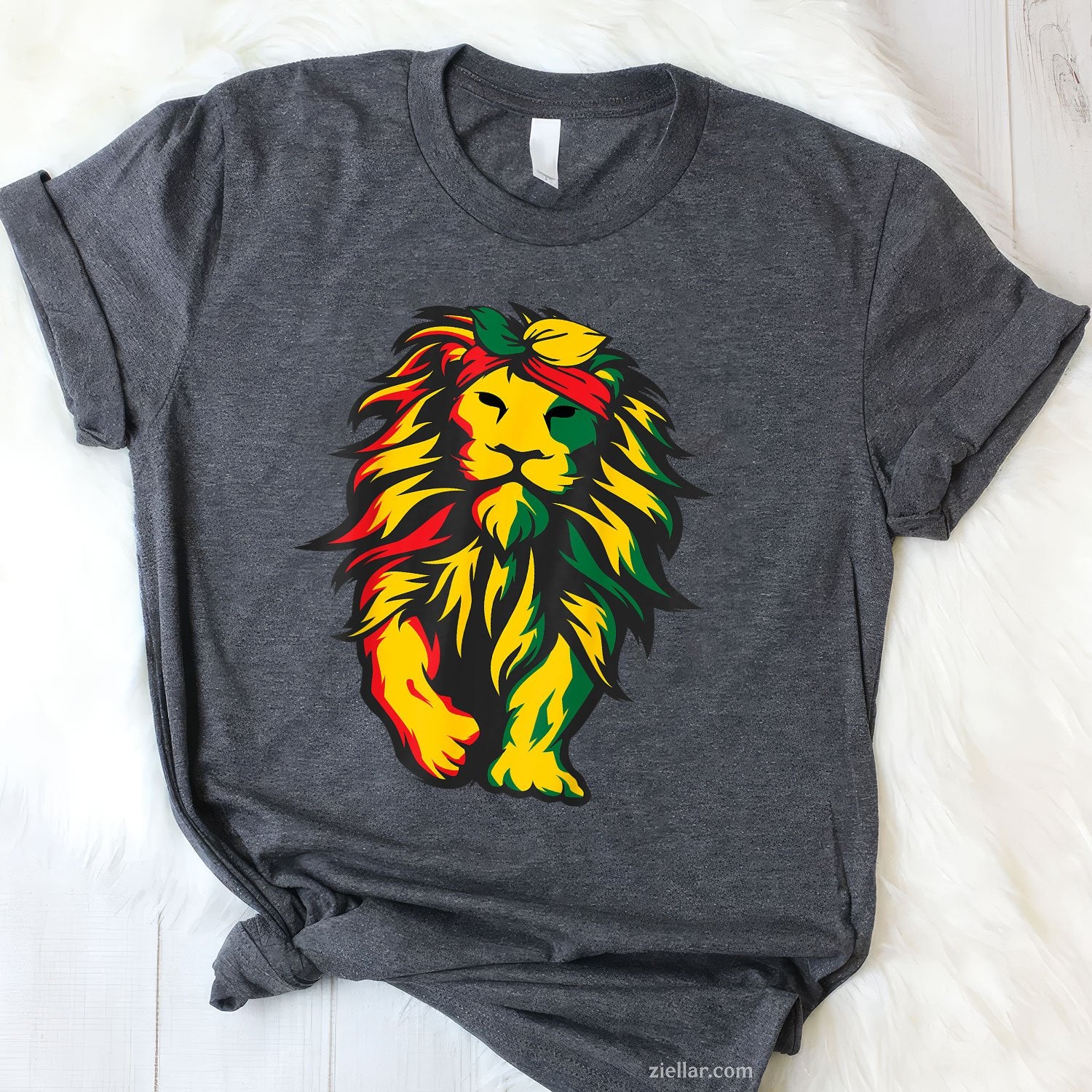 Lion Juneteenth Cool Black History African American Flag Tee TShirt