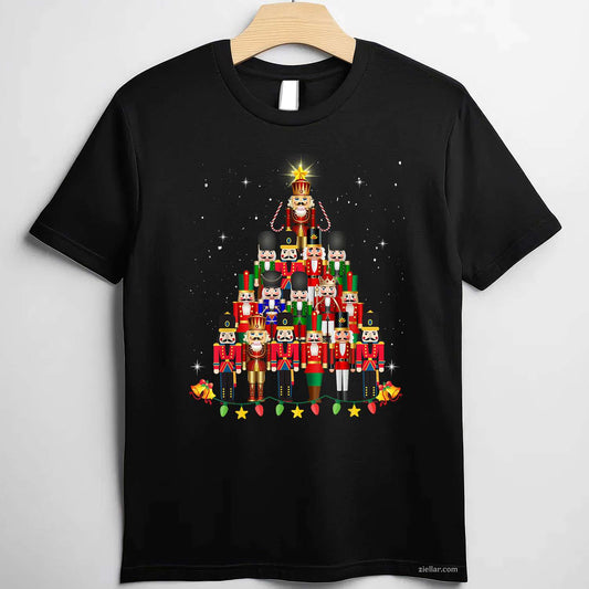 Loudest Nutcracker Group Matching Family Holiday Funny Nutcracker Christmas Tree 2024 Unisex T-Shirt Black Small, A Loudest Nutcracker Christmas Tree Tee