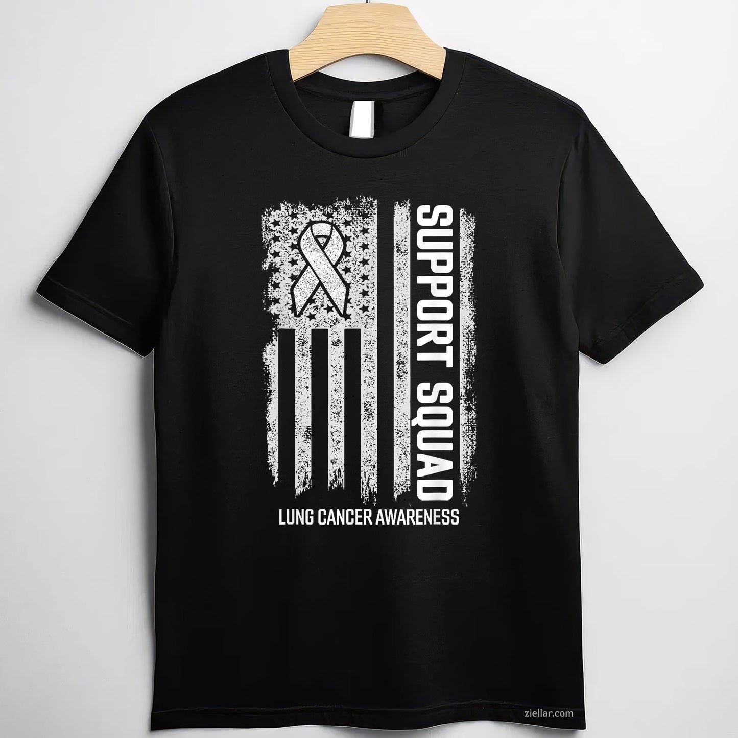 Lung Cancer Shirts Support Squad Lung Cancer Awareness Tee and T-Shirt, Lung Cancer Awareness Support T-Shirt for Men and Women Adults