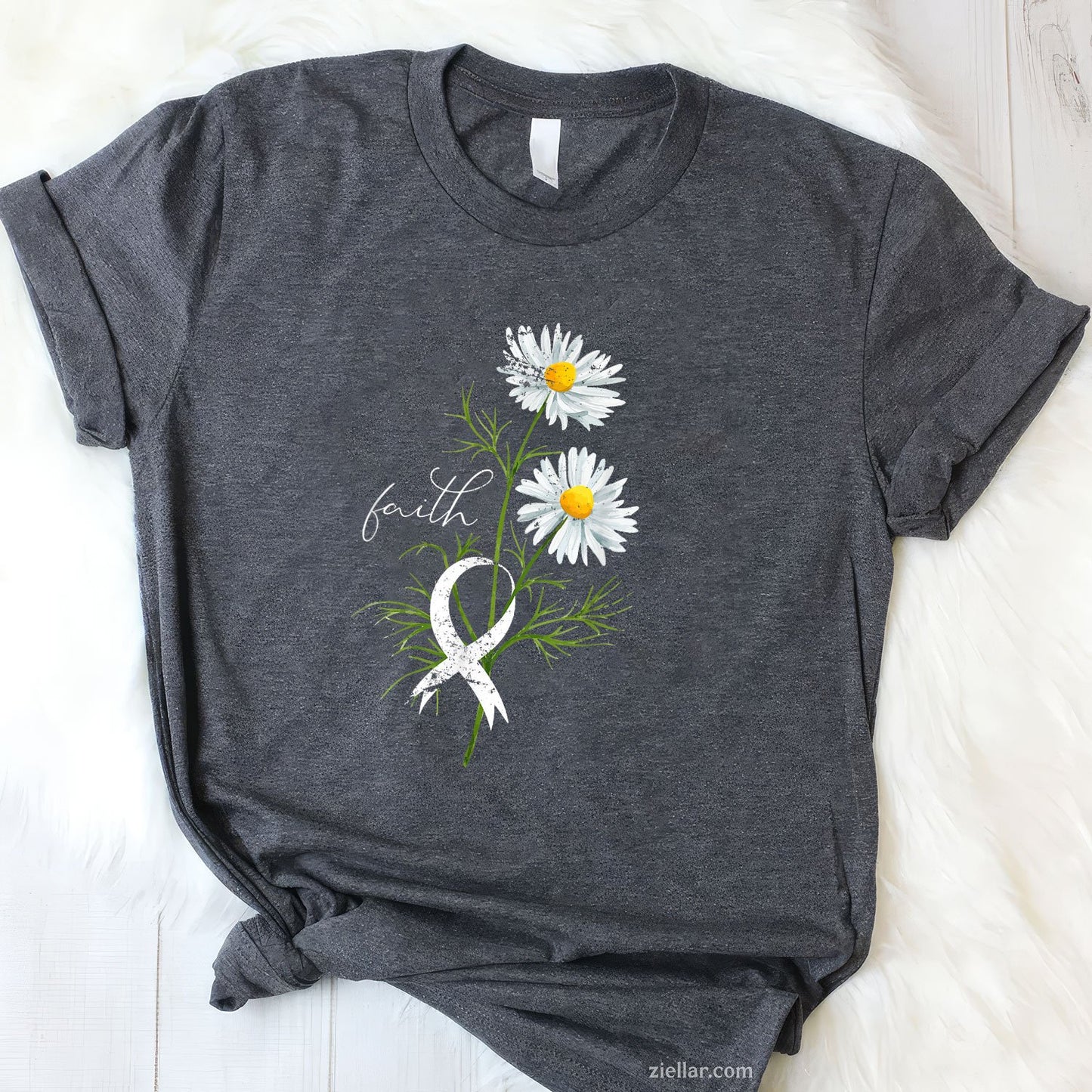Lung Cancer Fight Support White Ribbon Gift Lung Cancer Tee and T-Shirt, Lung Cancer Awareness Support T-Shirt for Men and Women Adults