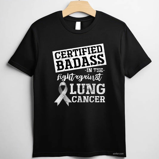 Lung Cancer Warrior Gift Funny Lung Cancer Awareness T-Shirt