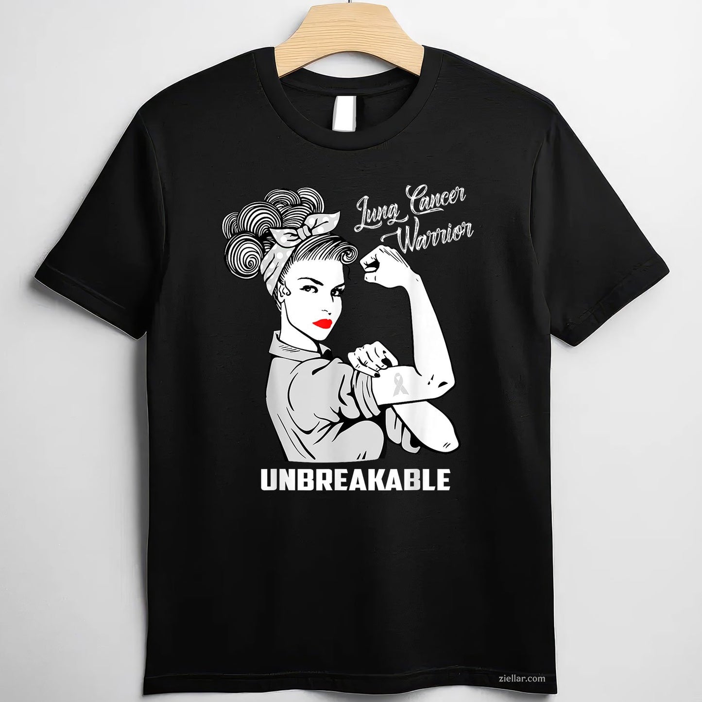Lung Cancer Warrior Unbreakable T-Shirt Awareness Gift Shirt T-Shirt