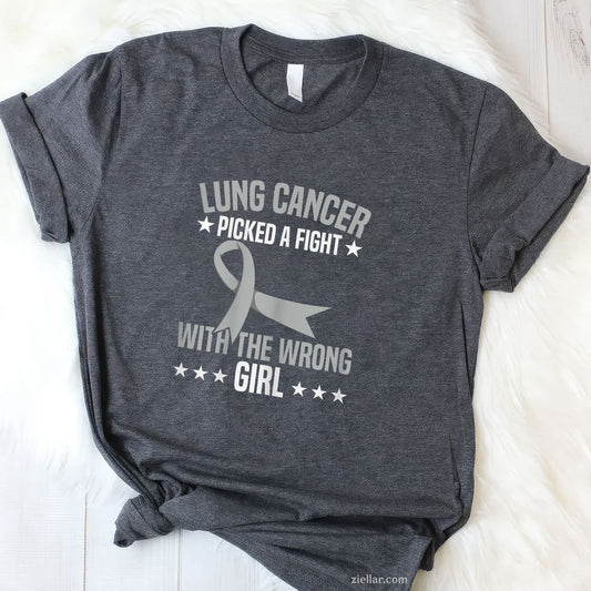 Lung Cancer Picked A Fight With The Wrong Girl T-Shirt