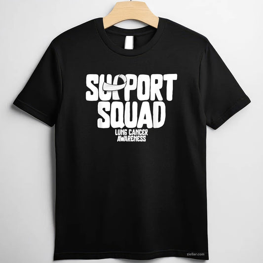 Lung Cancer Shirts Support Squad Lung Cancer Awareness T-Shirt