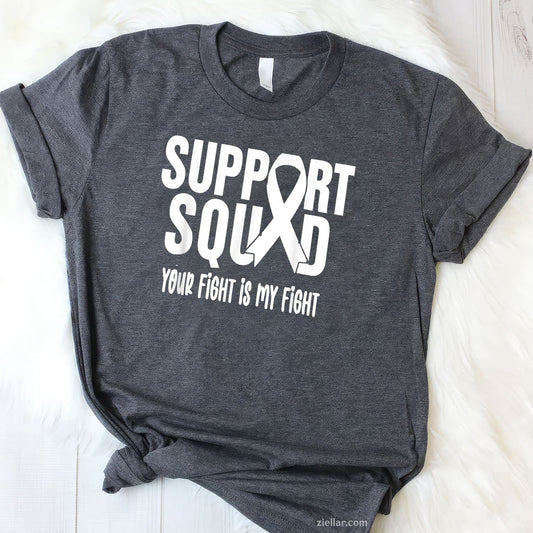Lung Cancer Support Squad Lung Cancer Awareness T-Shirt