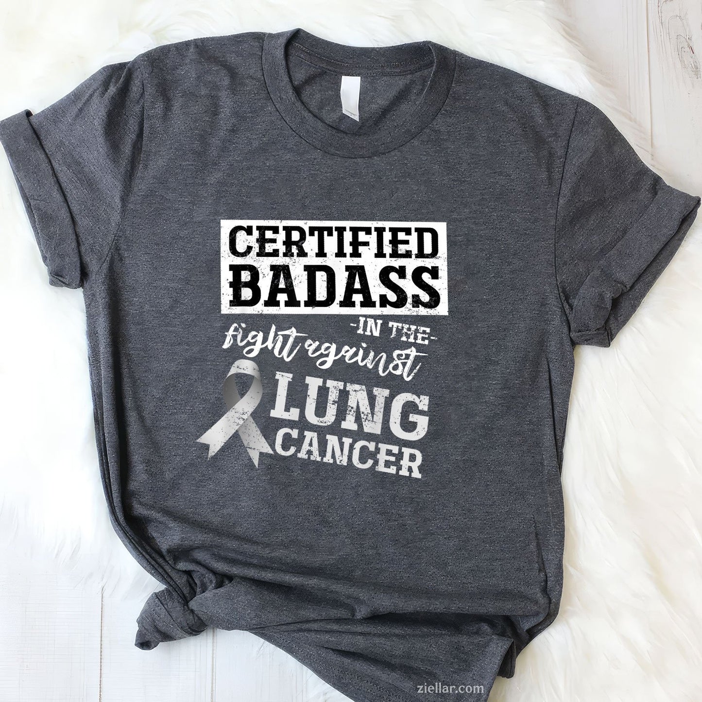 Lung Cancer Warrior Gift Funny Lung Cancer Awareness T-Shirt