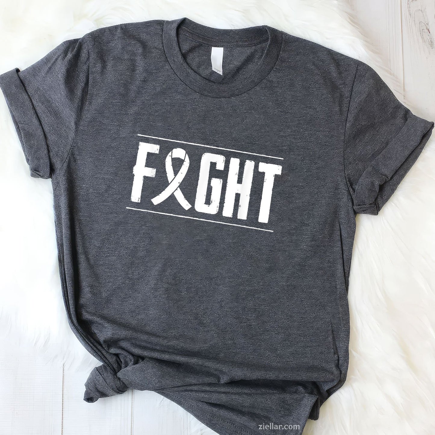Lung Cancer Fight Cancer Ribbon T-Shirt