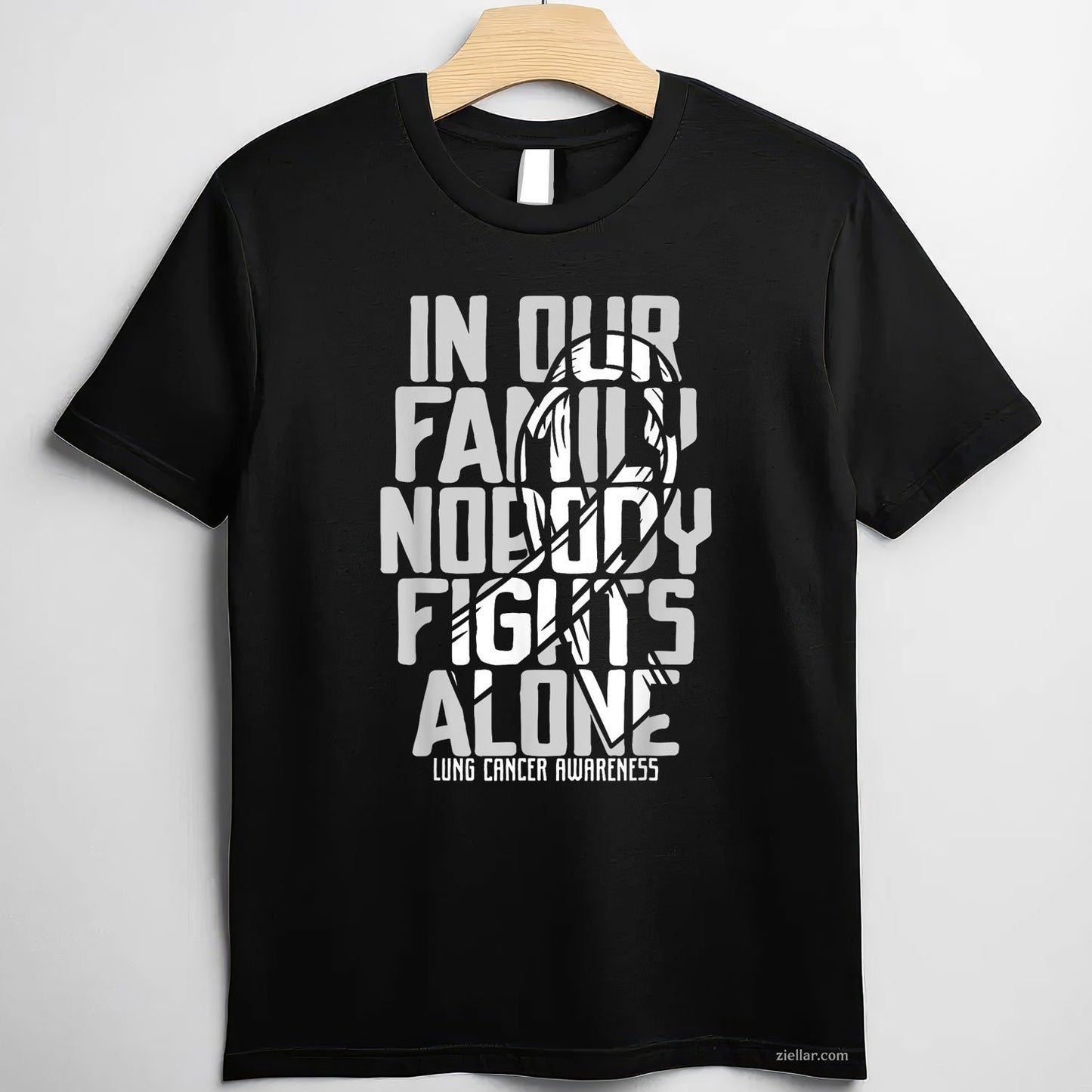 Lung Cancer Support White Family Lung Cancer Awareness T-Shirt