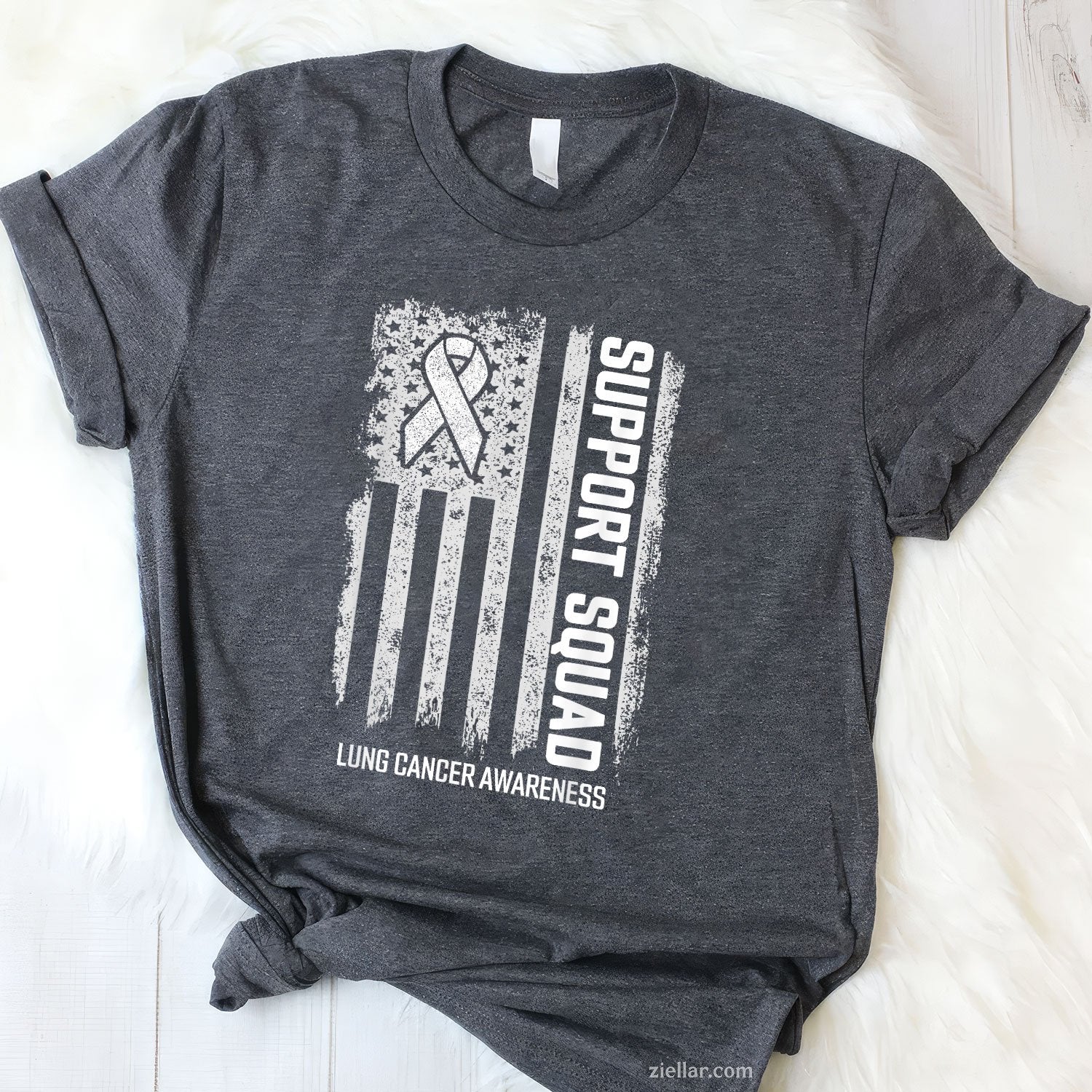 Lung Cancer Shirts Support Squad Lung Cancer Awareness Tee and T-Shirt, Lung Cancer Awareness Support T-Shirt for Men and Women Adults