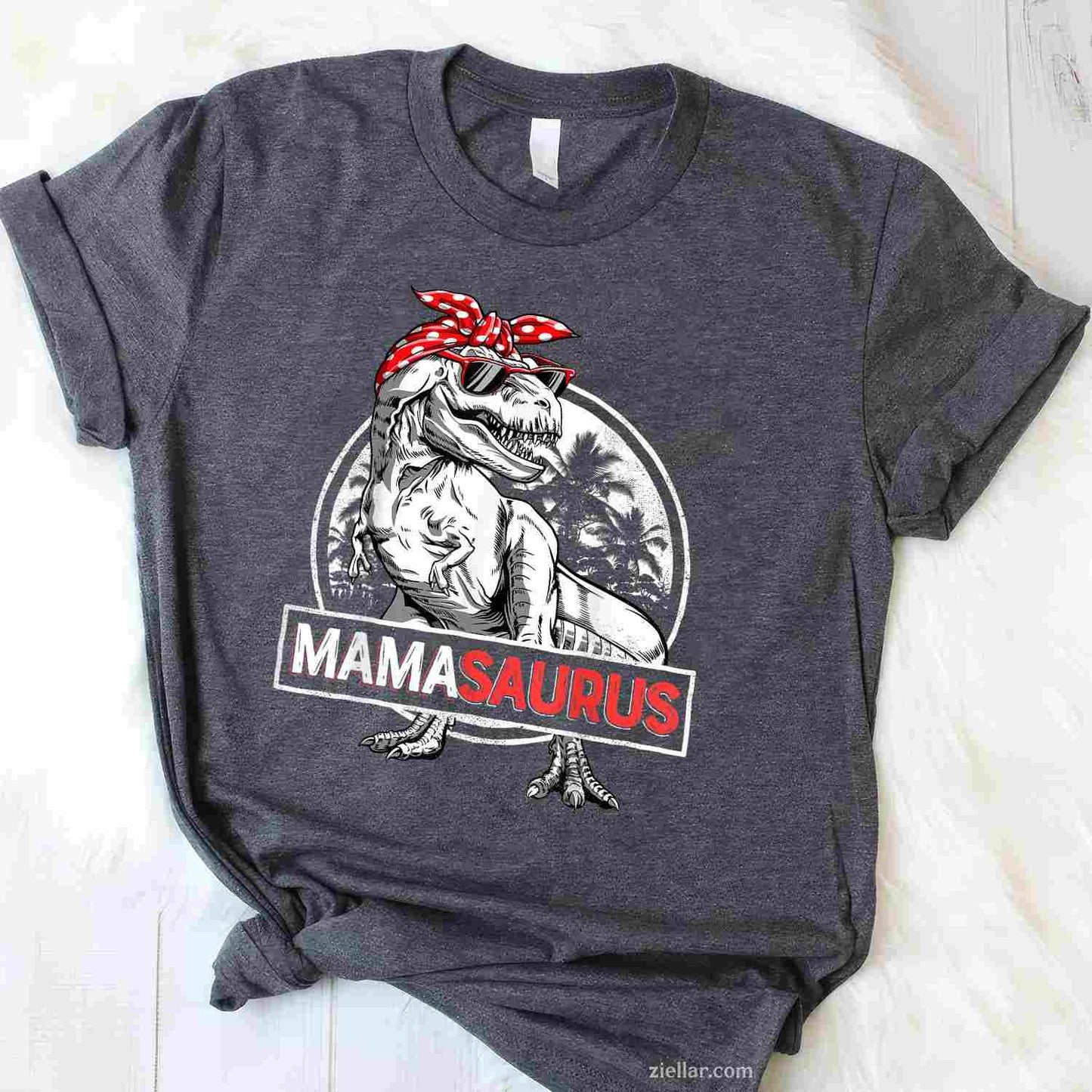Mamasaurus T rex Dinosaur Funny Mama Saurus Mother's Family T-Shirt Tee for Men Women Adults Unisex