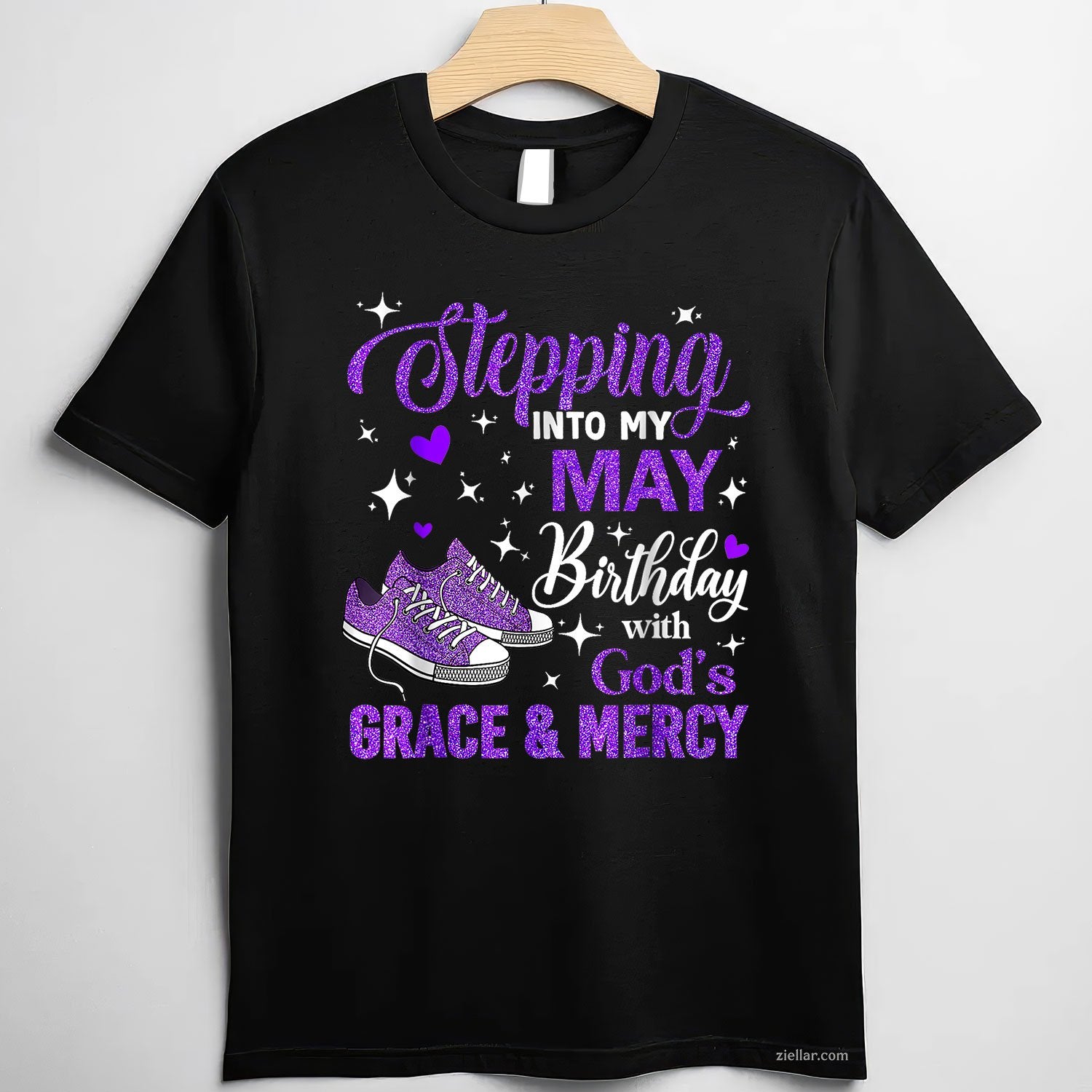 May Birthday Celebration Tee and T-Shirt, Inspirational God’s Grace T-Shirt for Women Adults