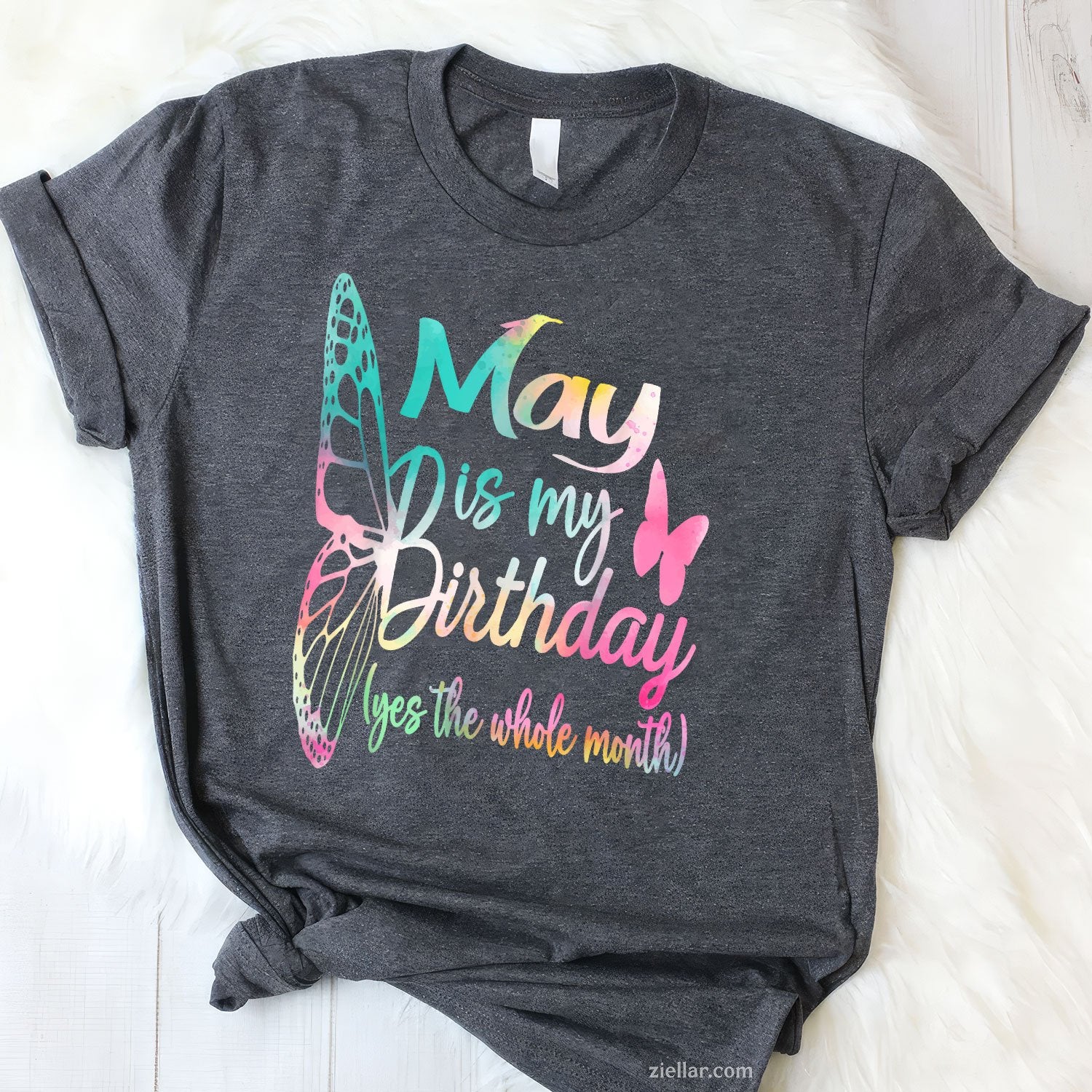 May Is My Birthday Tee and T-Shirt, Girl T-Shirt Gift for Women Adults Celebrating All Month