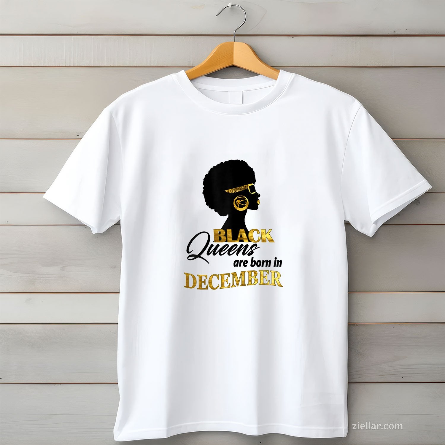 Melanin Black Queens Are Born in December Tee and T-Shirt, Powerful Birthday Gift T-Shirt for Women Adults