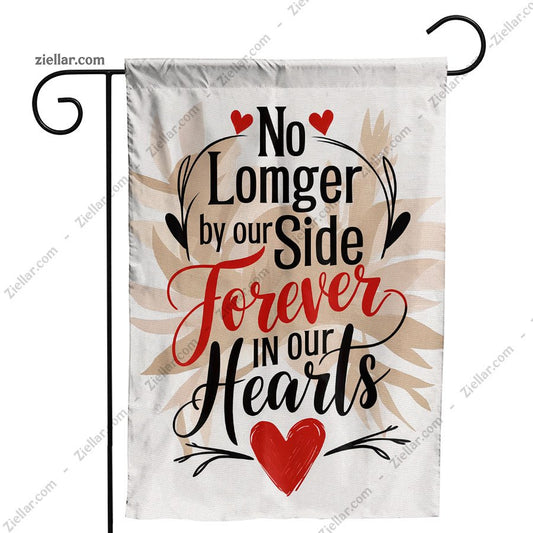 Memorial Day Garden Flag 12x18 Inch Double Sided, Gravesite Heart Yard Decor