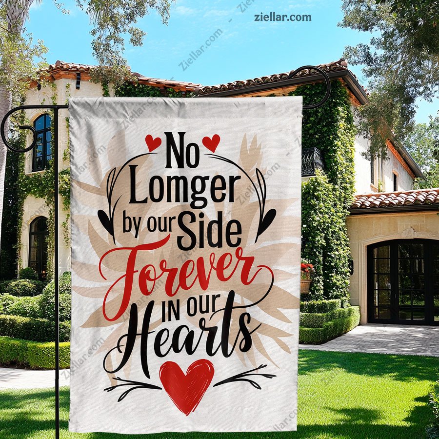Memorial Day Garden Flag 12x18 Inch Double Sided, Gravesite Heart Yard Decor