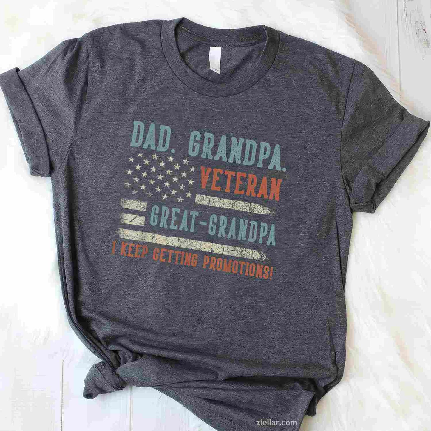 Men'S Fathers Day Dad Grandpa Veteran Great Grandpa From Grandkids T-Shirt And Tee