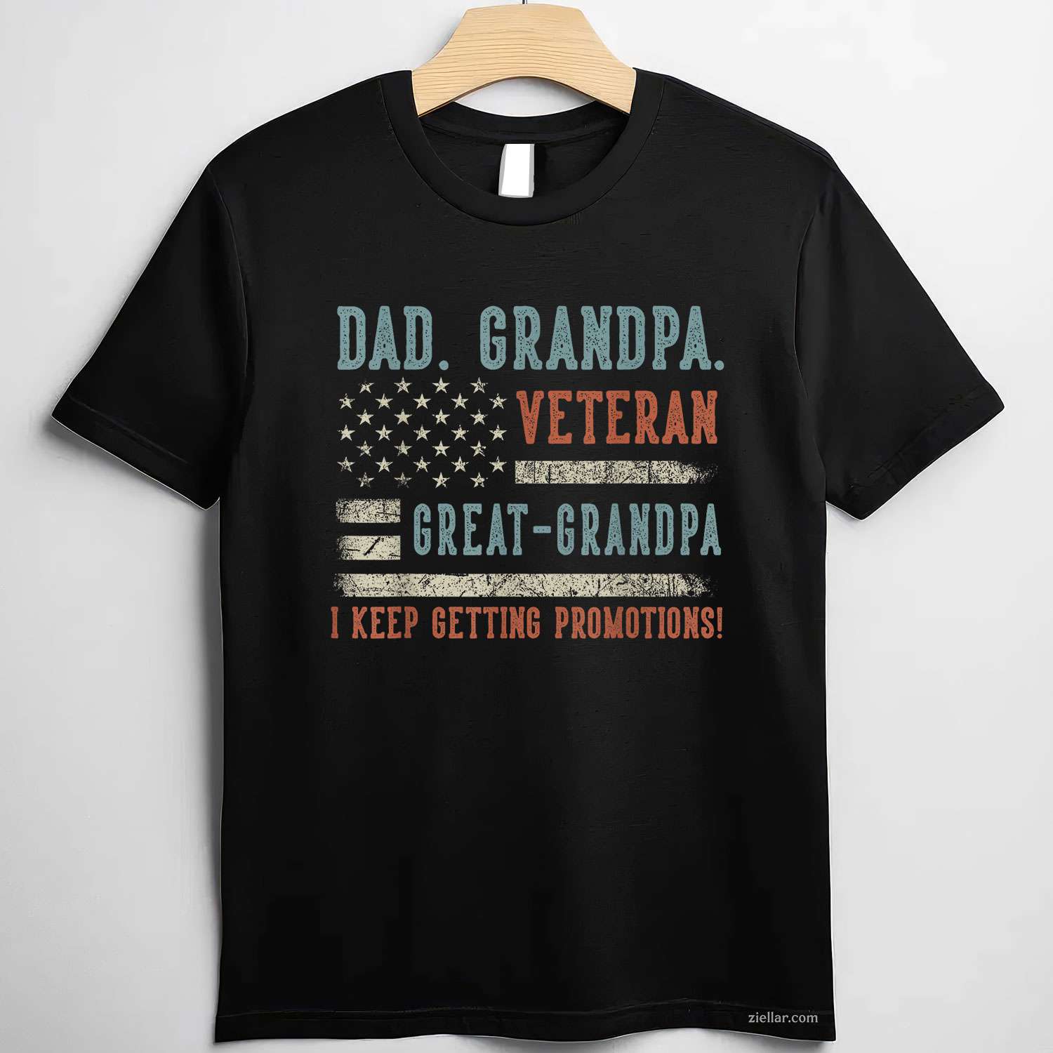 Men'S Fathers Day Dad Grandpa Veteran Great Grandpa From Grandkids T-Shirt And Tee