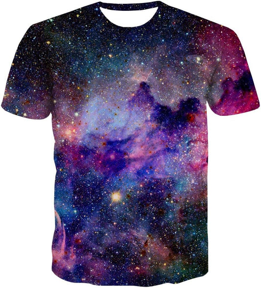 Men's Summer Graphic Tee, Short Sleeve Novelty 3D T-Shirt with Trendy Print Casual Wear