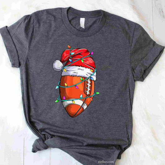 Merry Christmas Hat Santa Flamingo Light Christmas In July T-Shirt, A Festive Christmas In July Santa Tee