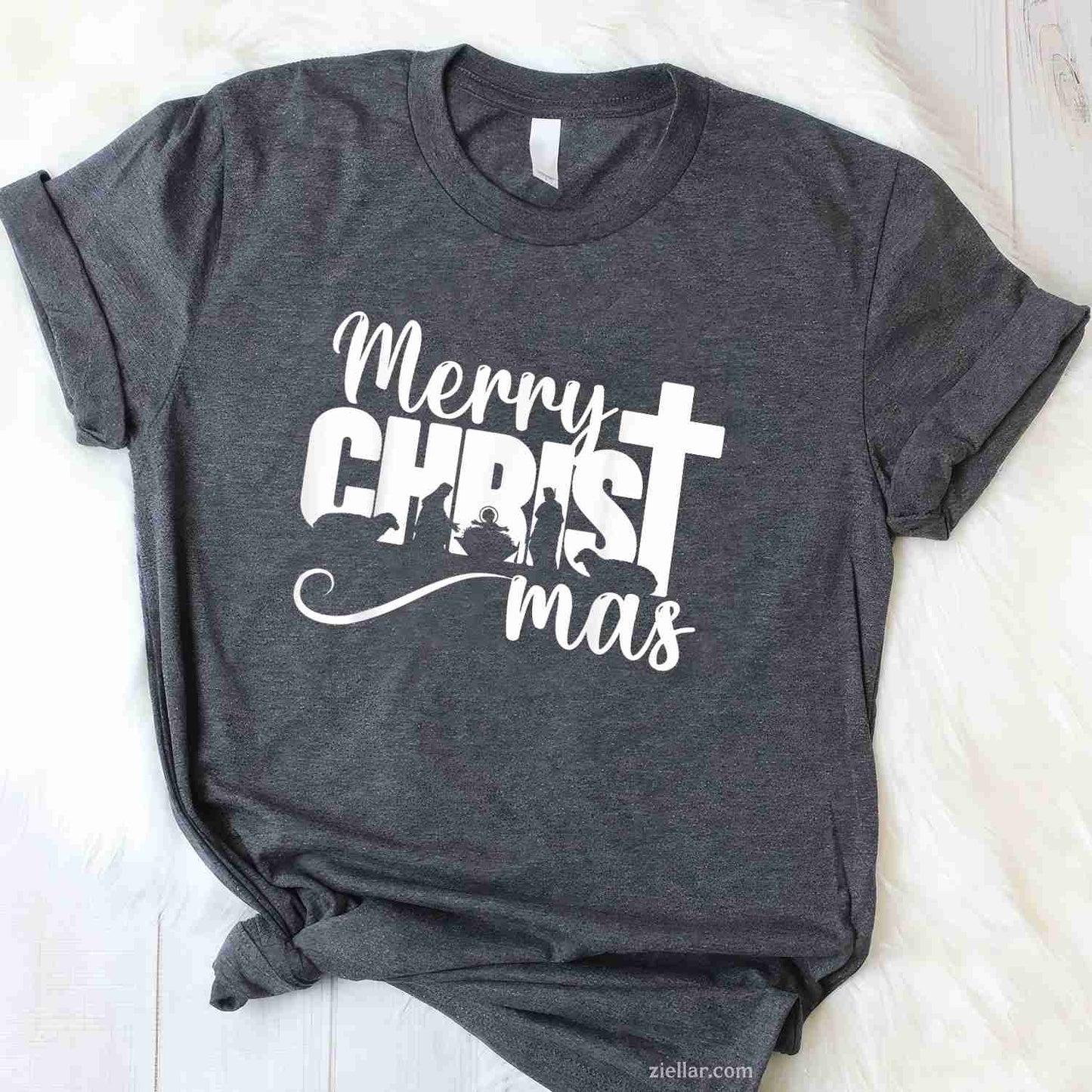 Merry Christ Mas Christian Christmas Jesus Christmas Family T-Shirt, A Merry Christ Mas Christian Jesus Tee