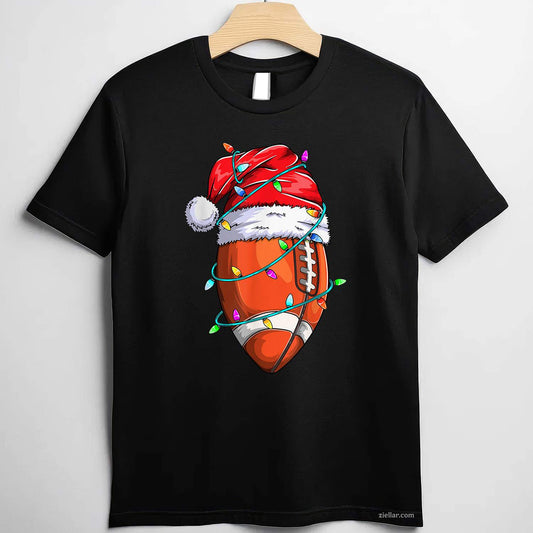 Merry Christmas Hat Santa Flamingo Light Christmas In July T-Shirt, A Festive Christmas In July Santa Tee