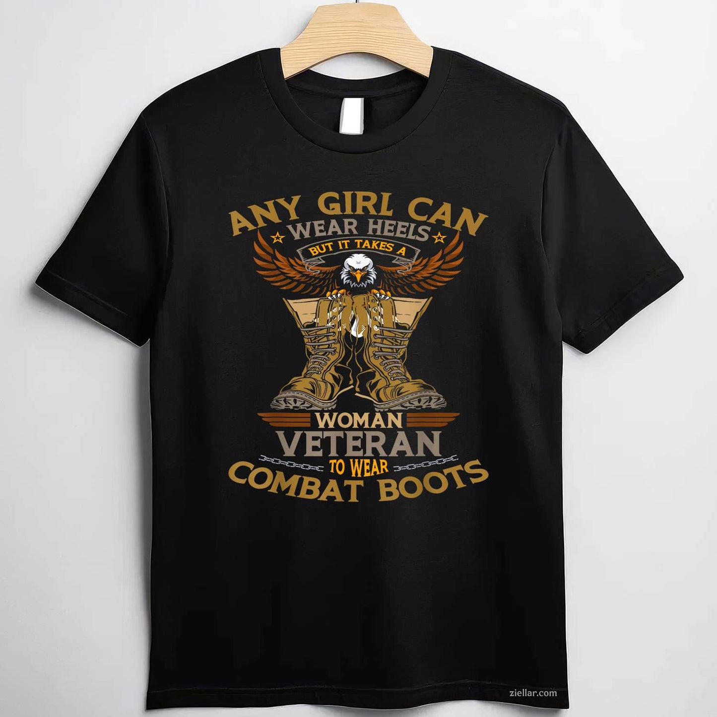 Military Quote_ It Takes A Woman To Wear Combat Boots, A Premium T-Shirt And Tee For Adults