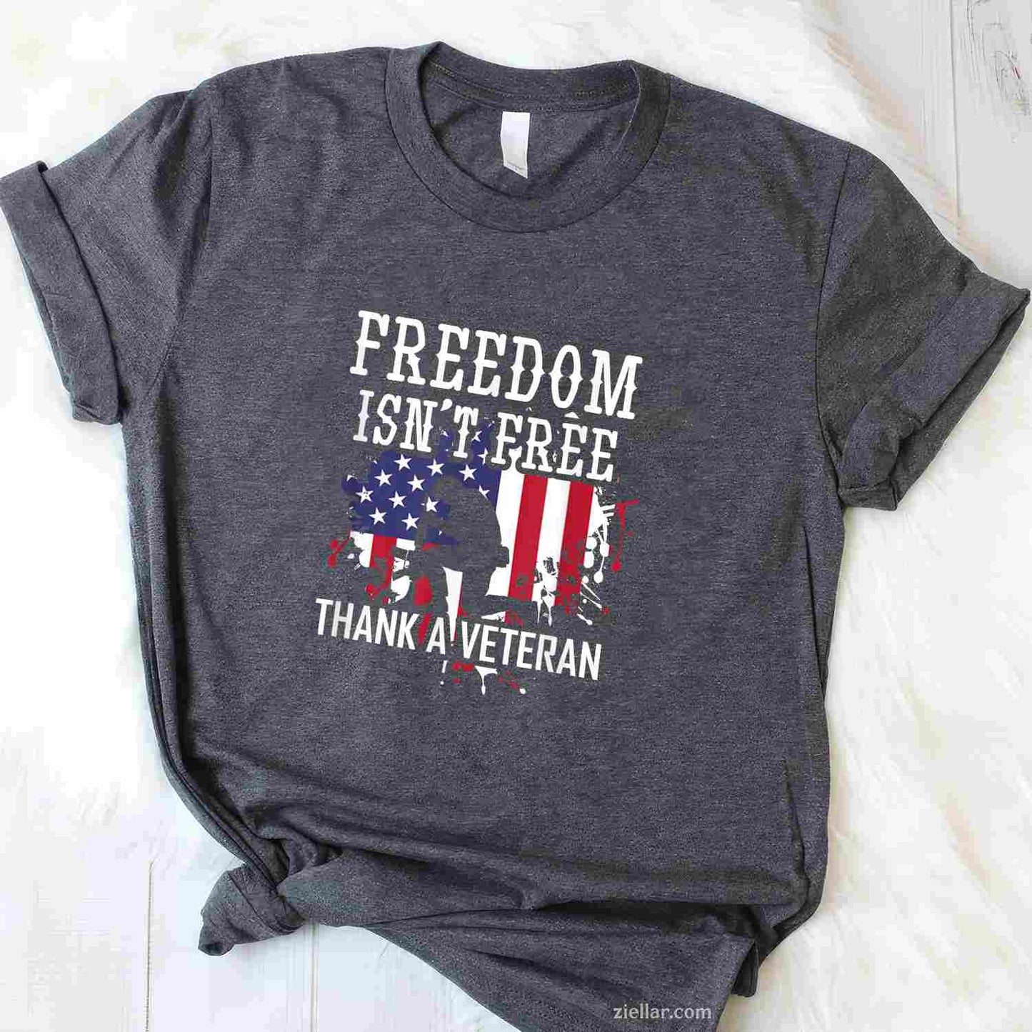 Military Support Freedom Isn'T Free Thank A Veteran T-Shirt And Tee For Adults
