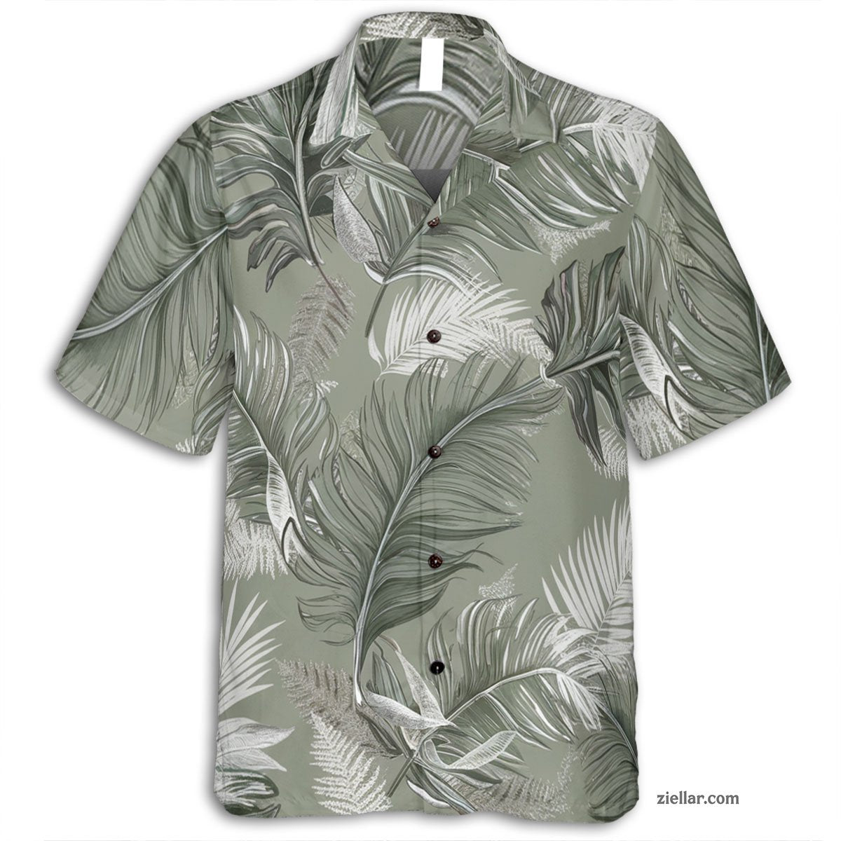 Minimalist Tropical Leaf Hawaiian Shirt Tee, Stylish Aloha Gift Unisex