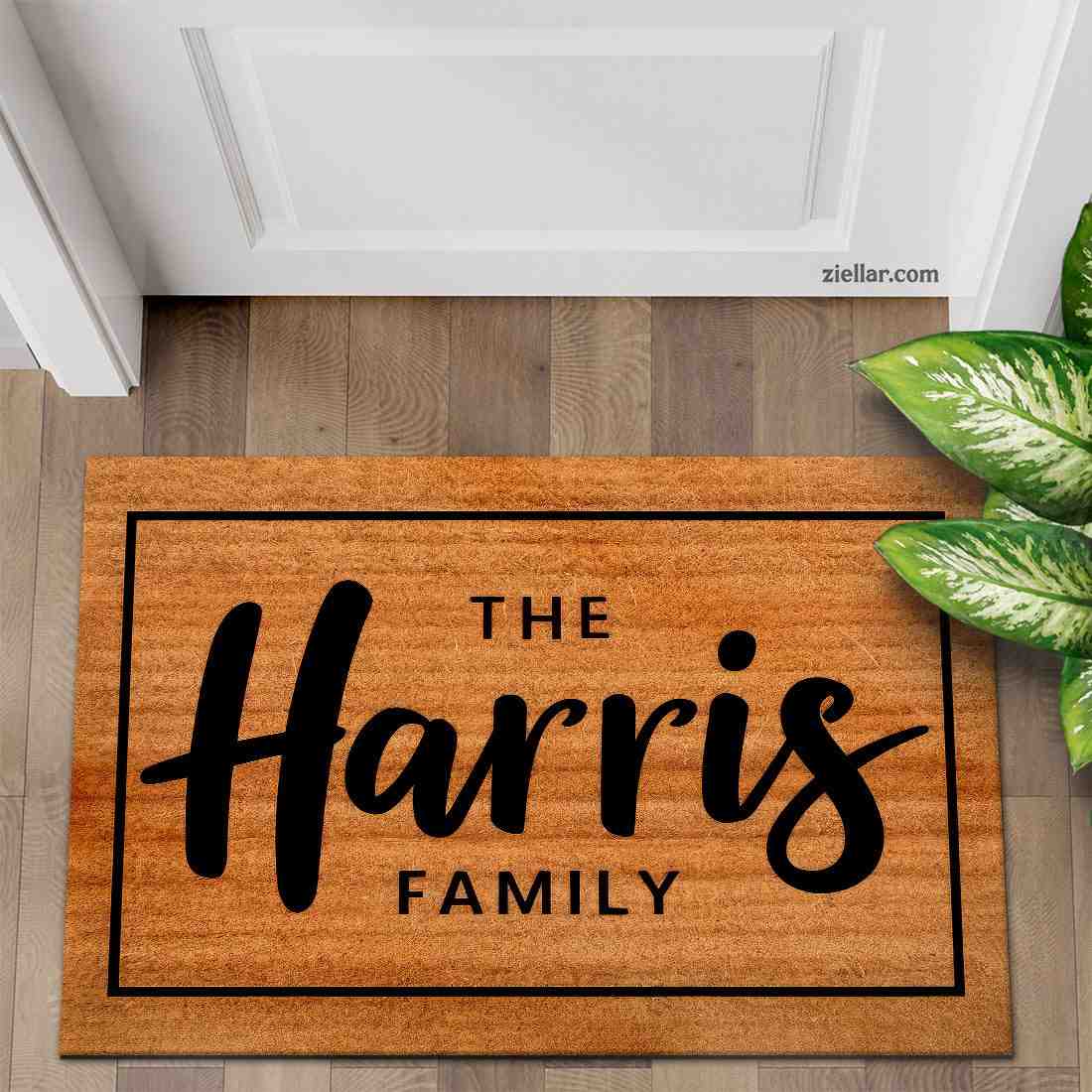 Modern Personalized Doormat, Unique Family Name Design for Entry or Porch