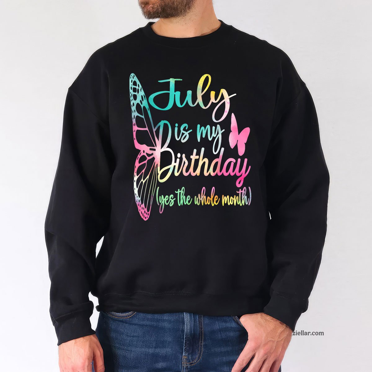 Month July Birthday For Women Is My Girl Sweatshirt