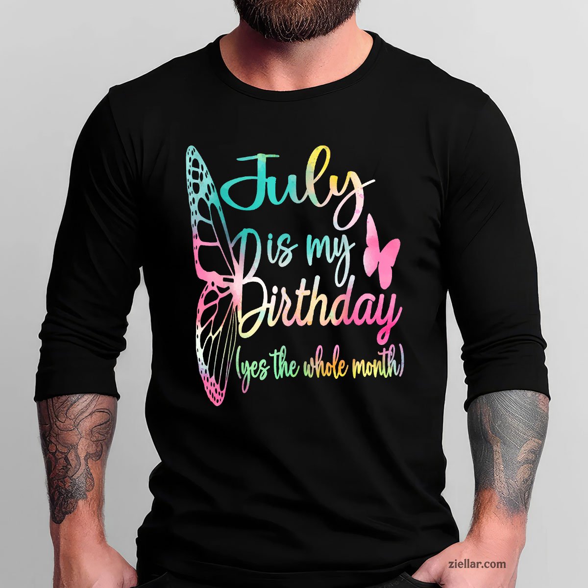 Month July Birthday For Women Is My Girl Long Sleeve Shirt