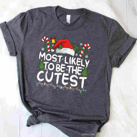 Most Likely To Eat Santas Cookies Family Christmas Matching T-Shirt, A Funny Christmas Santa'S Cookies Tee