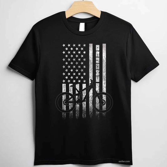Mountain Bike 4th of July - Independence Day Patriot Flag T-Shirt Tee for Women Men