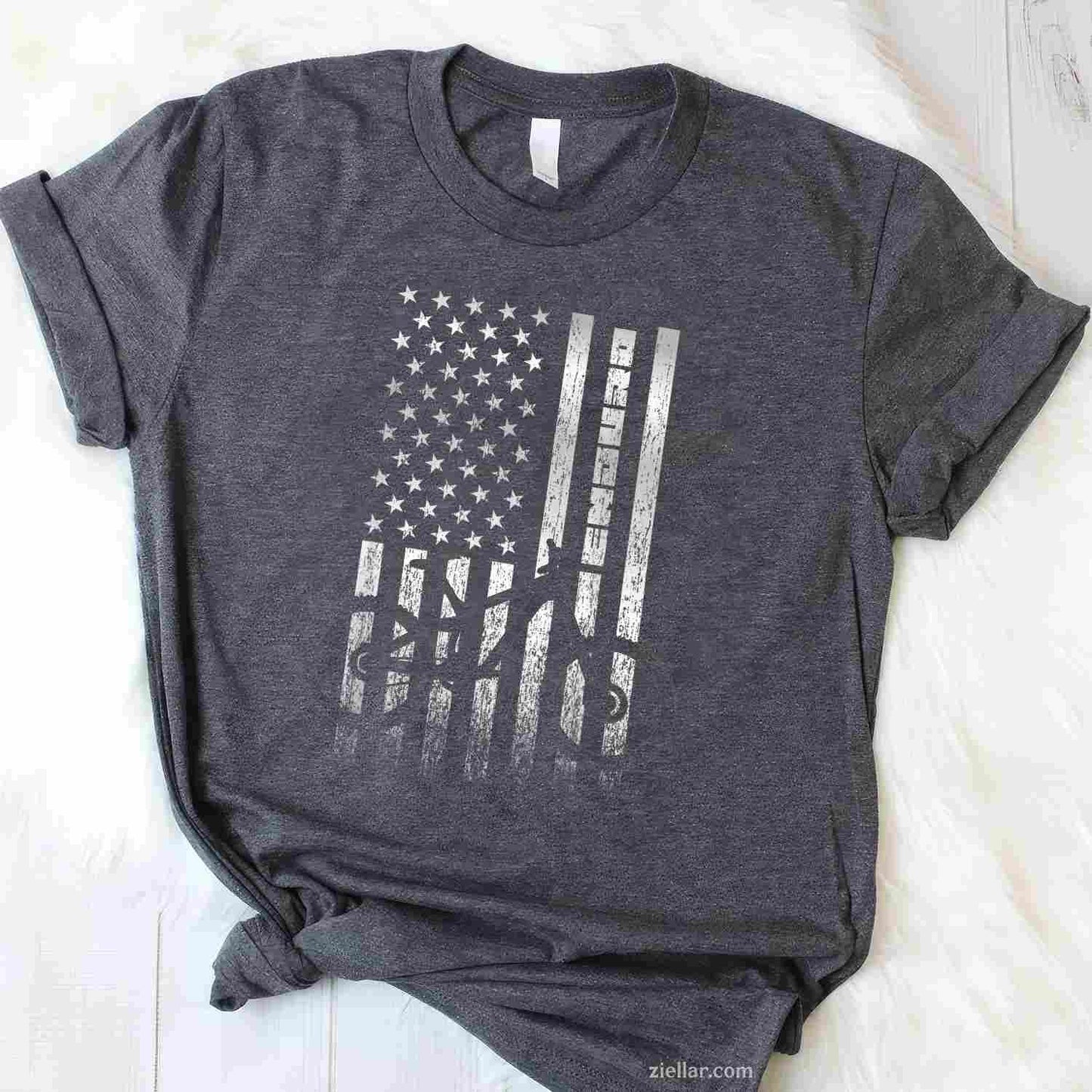 Mountain Bike 4th of July - Independence Day Patriot Flag T-Shirt Tee for Women Men