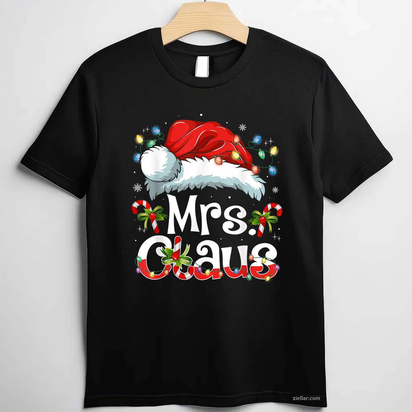 Mr And Mrs Claus Couples Matching Christmas Pajamas Santa T-Shirt, A Funny Mr And Mrs Claus Matching Pajama Tee