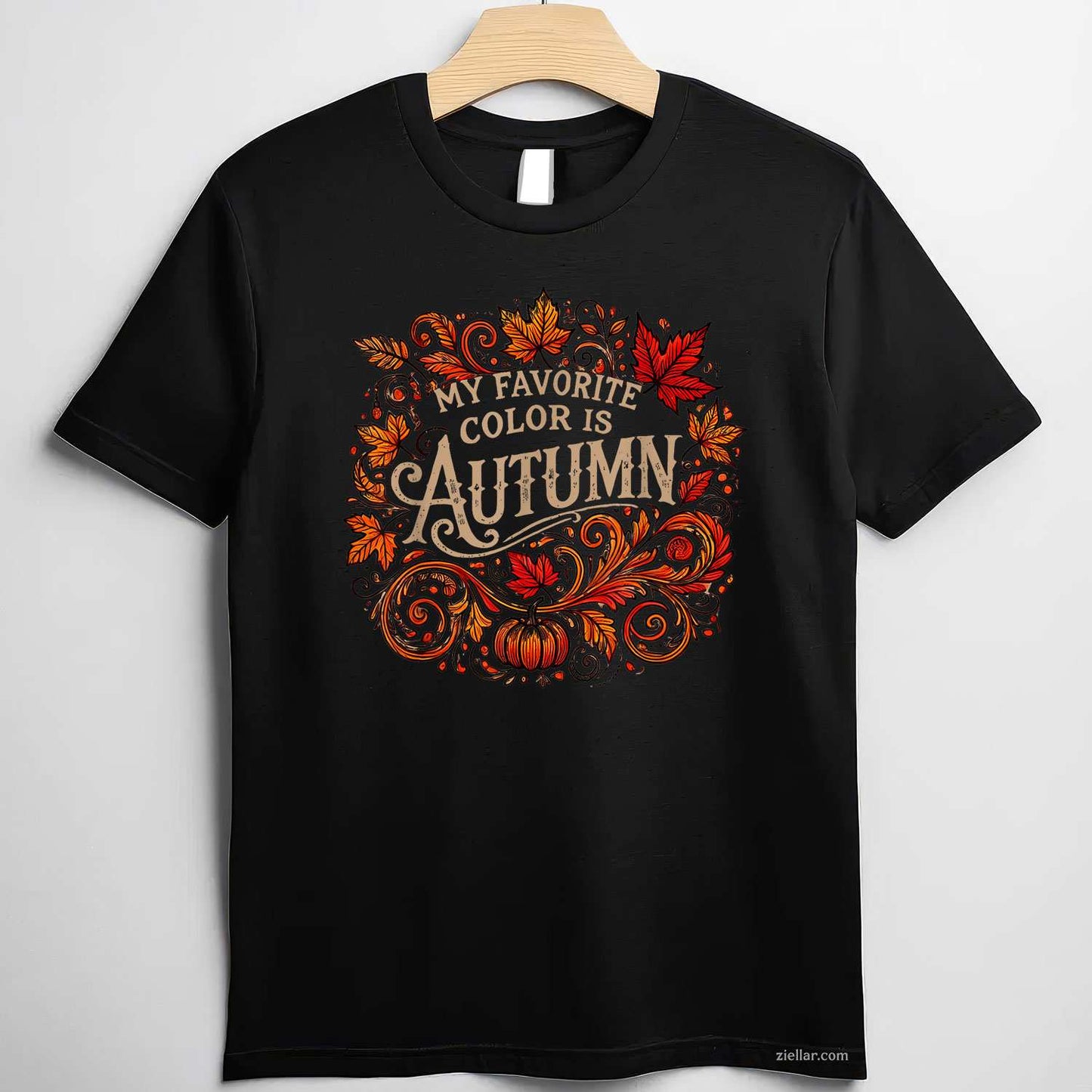 My Favorite Color is Autumn Fall T-Shirt and Tee for Adults Men Women Unisex