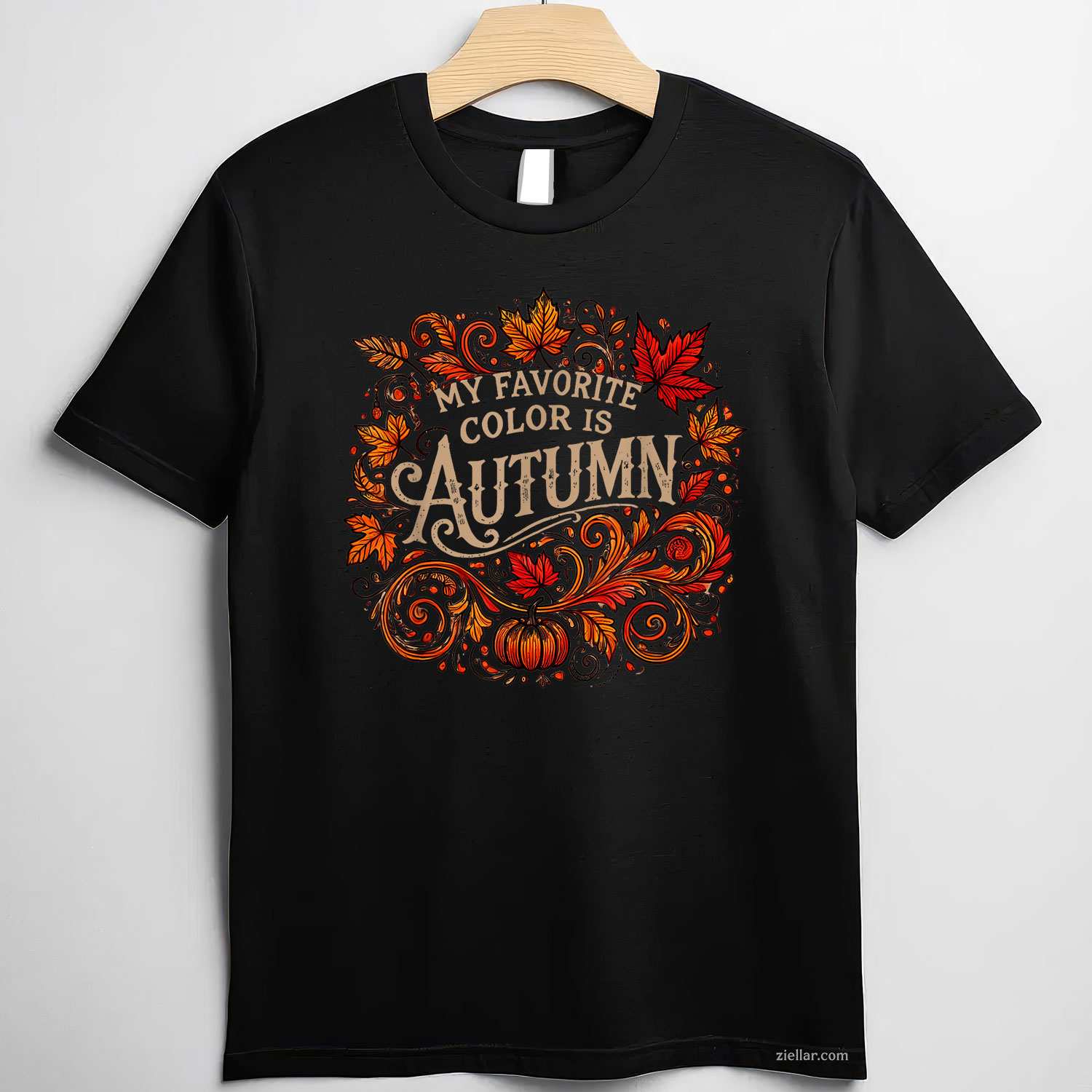 My Favorite Color is Autumn Fall T-Shirt and Tee for Adults Men Women Unisex