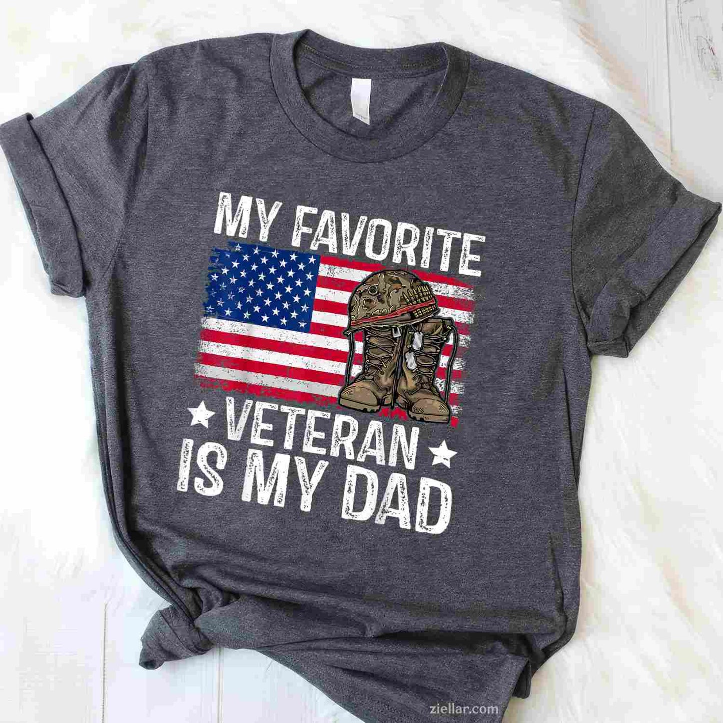 My Favorite Veteran Is My Dad Army Military Veterans Day T-Shirt And Tee For Men