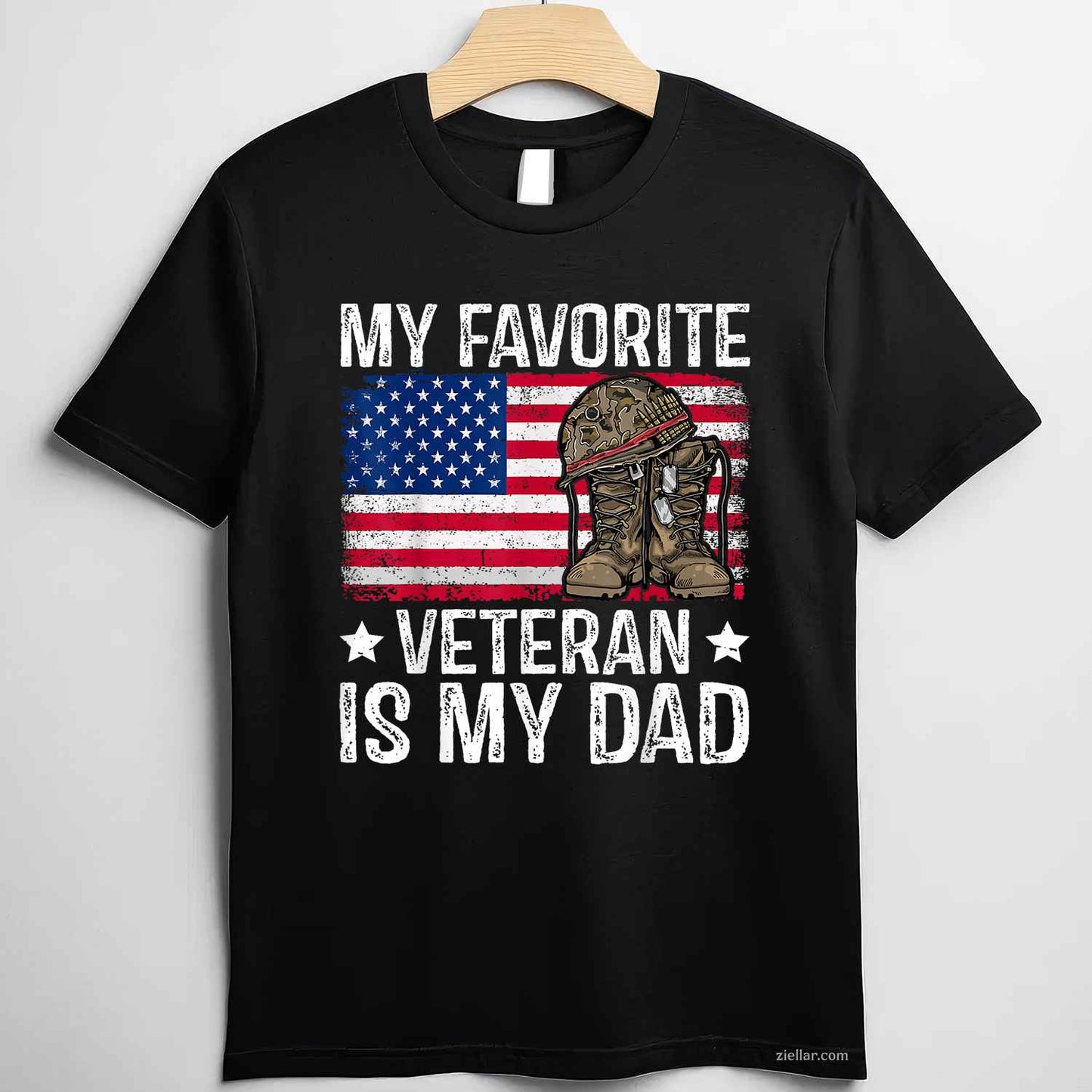 My Favorite Veteran Is My Dad Army Military Veterans Day T-Shirt And Tee For Men