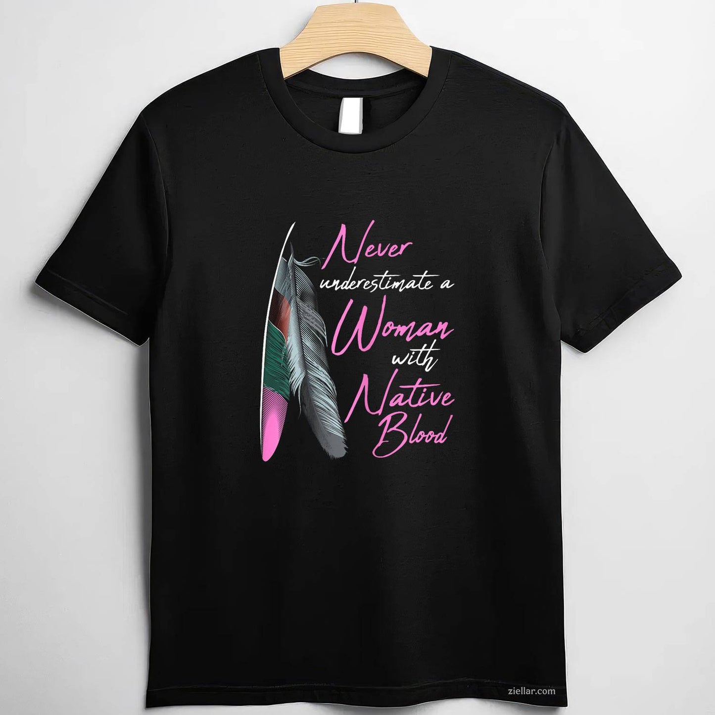 Native American Indian_ A Woman With Native Blood T-Shirt And Tee For Women And Adults