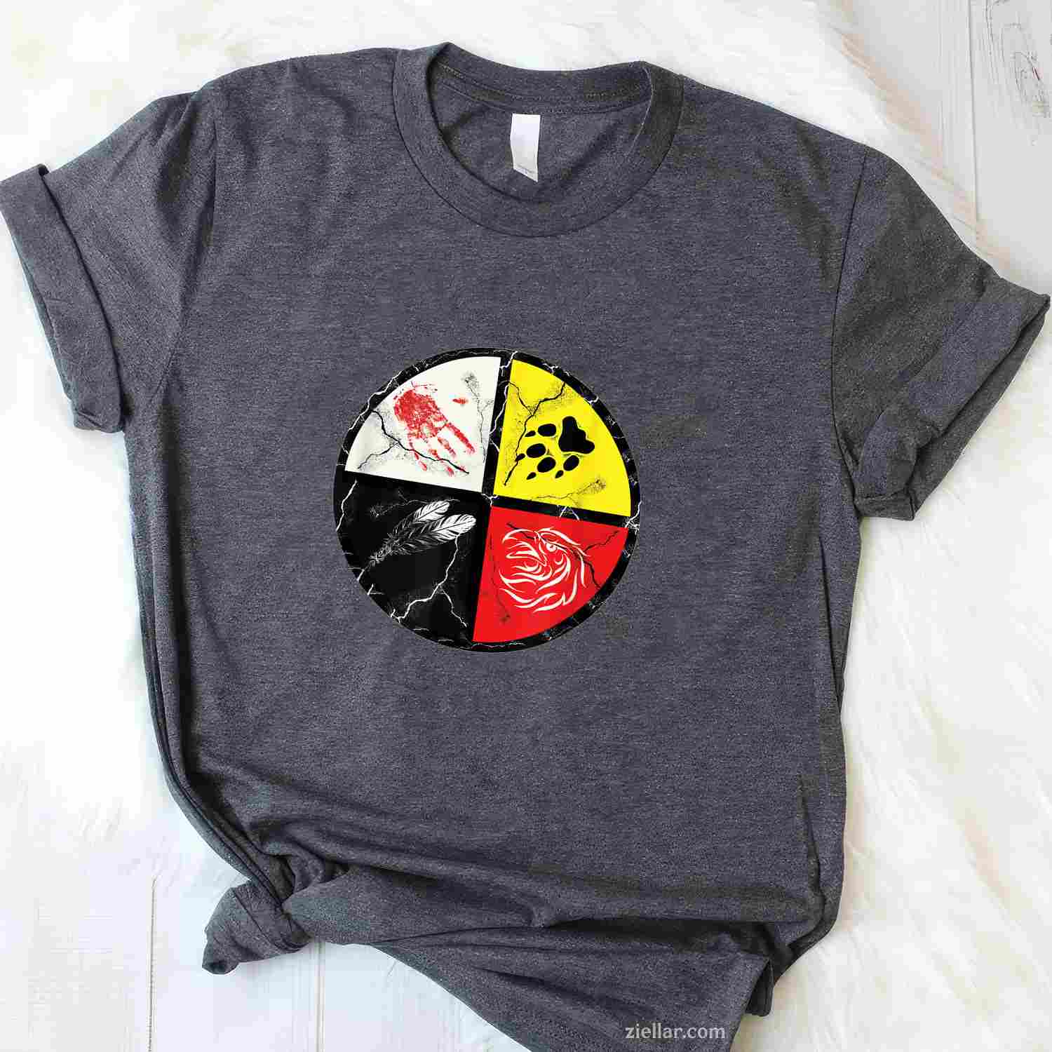 Native American Medicine Wheel T-Shirt And Tee For Men, Women And Adults