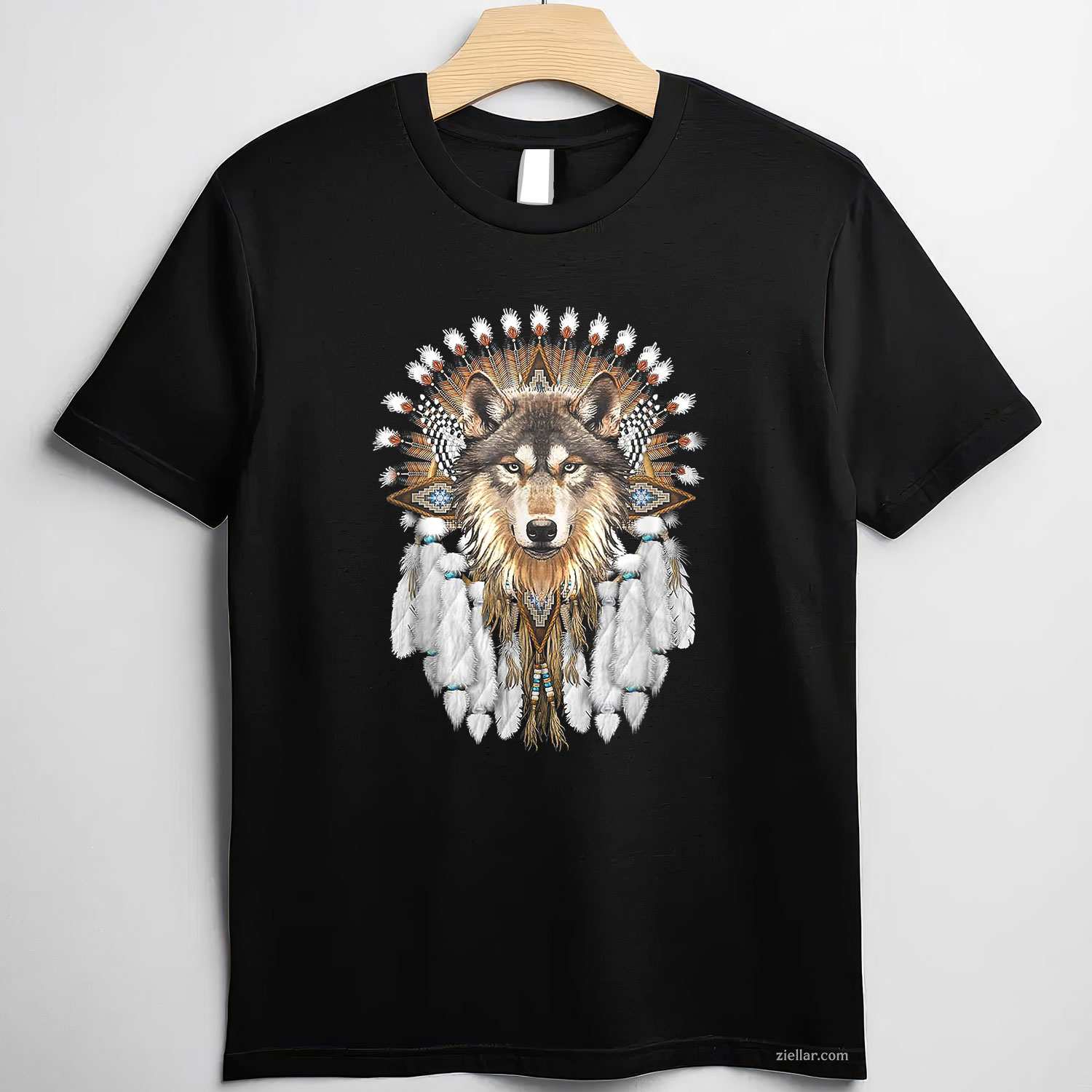 Native American Wolf Feather, A Premium T-Shirt And Tee For Adults