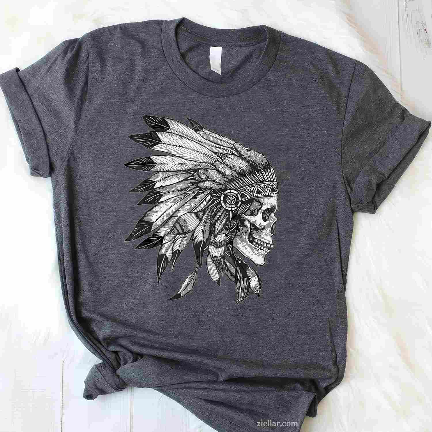 Native American Indigenous Red Hand, Indian Blood Themed T-Shirt And Tee For Adults