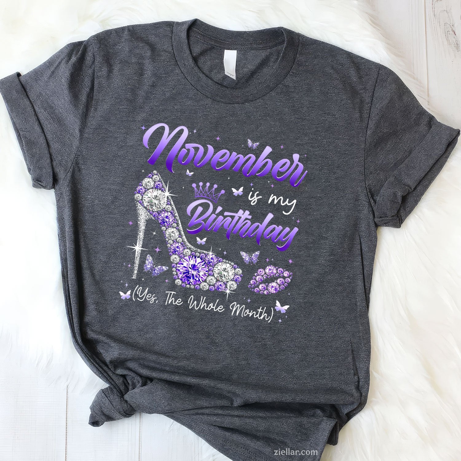 November Girl Birthday Tee and T-Shirt, Whole Month Party Celebration T-Shirt Gift for Women Adults