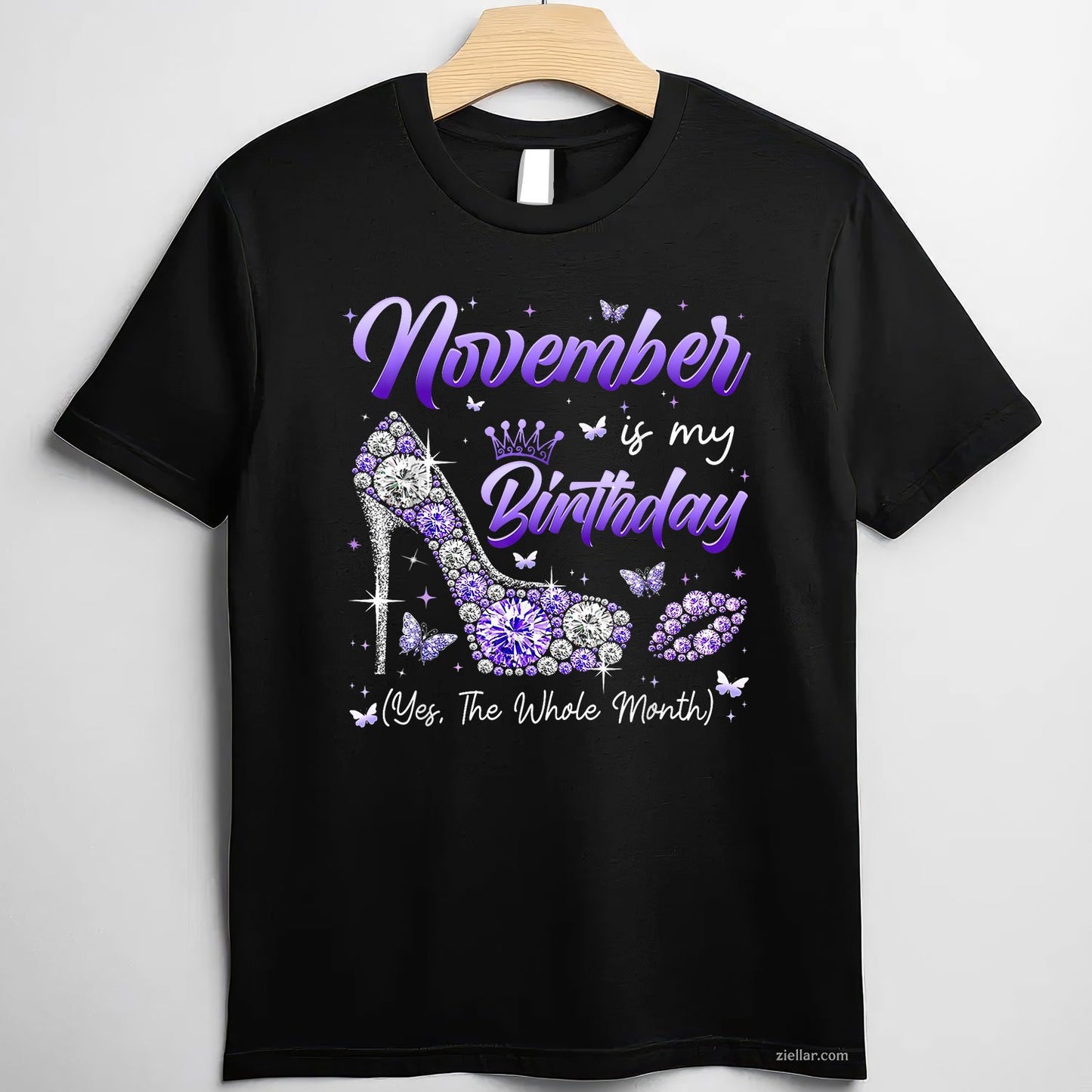 November Girl Birthday Tee and T-Shirt, Whole Month Party Celebration T-Shirt Gift for Women Adults