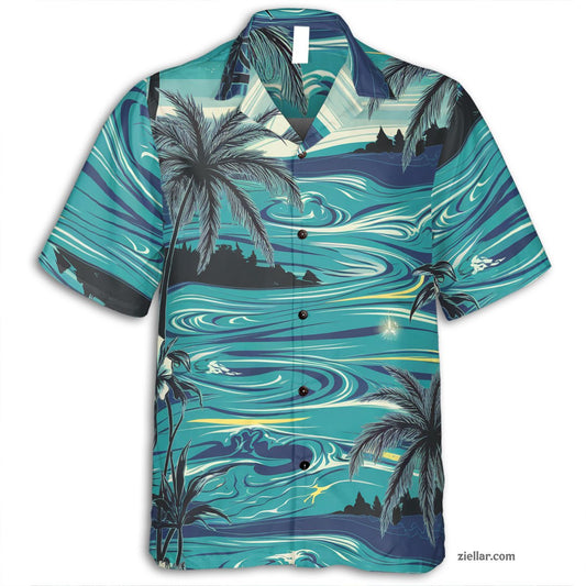 Palm Tree Sunset Ocean Paradise Hawaiian Shirts Men Women Vacation – Bold Look for Your Next Getaway
